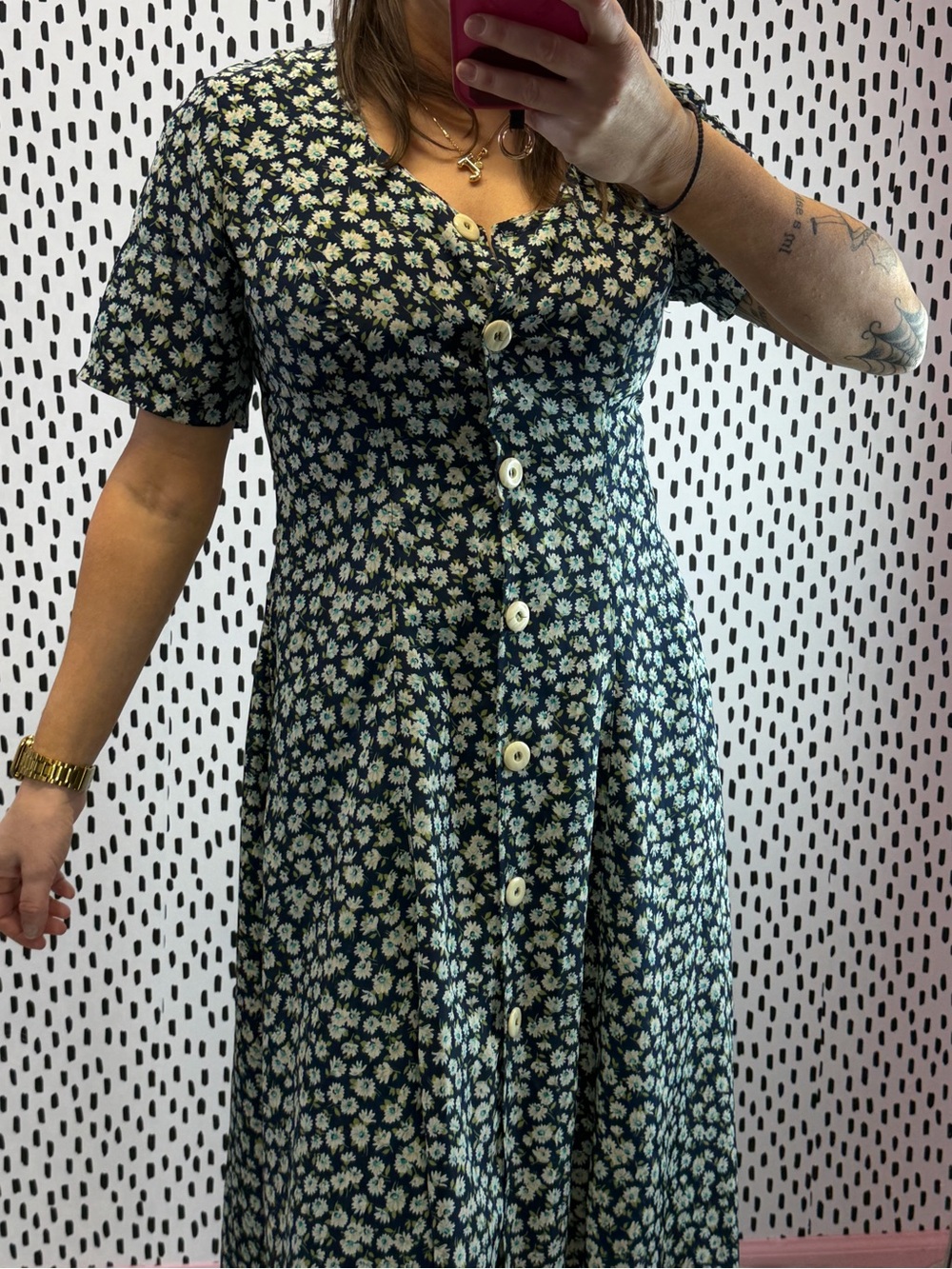 Vintage 80s dress Floral print dress | Feminine | Maxi dress | blue